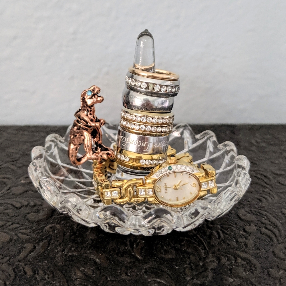 Chic Glass Ring/Trinket Holder
